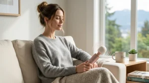 Illustration of a whisper-quiet magic wand massager alternative, ideal for private relaxation in shared Canadian living spaces.