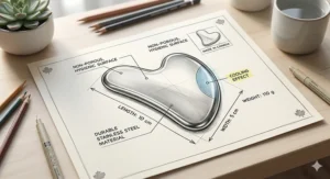 Illustration of facial lymphatic drainage points to be used with a stainless steel gua sha for reducing puffiness.