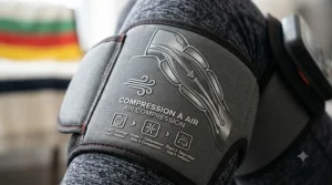 Illustration showing air compression technology of the best calf massager.