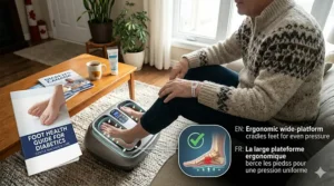 Gentle vibration technology for neuropathic foot comfort. / Technologie de vibration douce pour pieds neuropathiques.