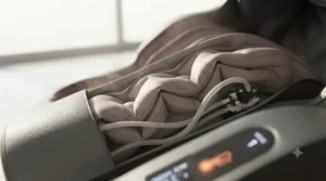Visualizing air compression technology in a full leg and foot massager. Visualisation de la technologie de compression d'air dans un masseur complet pour jambes et pieds.