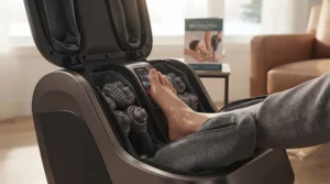 Deep tissue rollers in a high-end professional foot massager