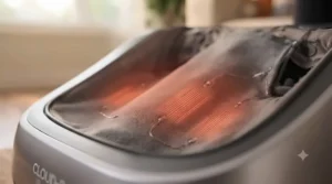 Visual representation of infrared heat therapy providing warmth and comfort to cold feet.