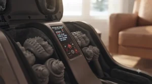 Chart showing intensity settings for home and pro massagers