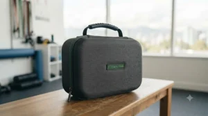Portable kit for the professional percussion massager.