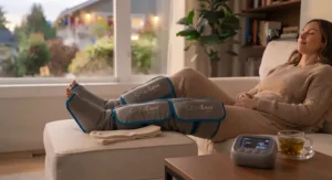 Using a leg massager for varicose veins as part of a daily leg health routine